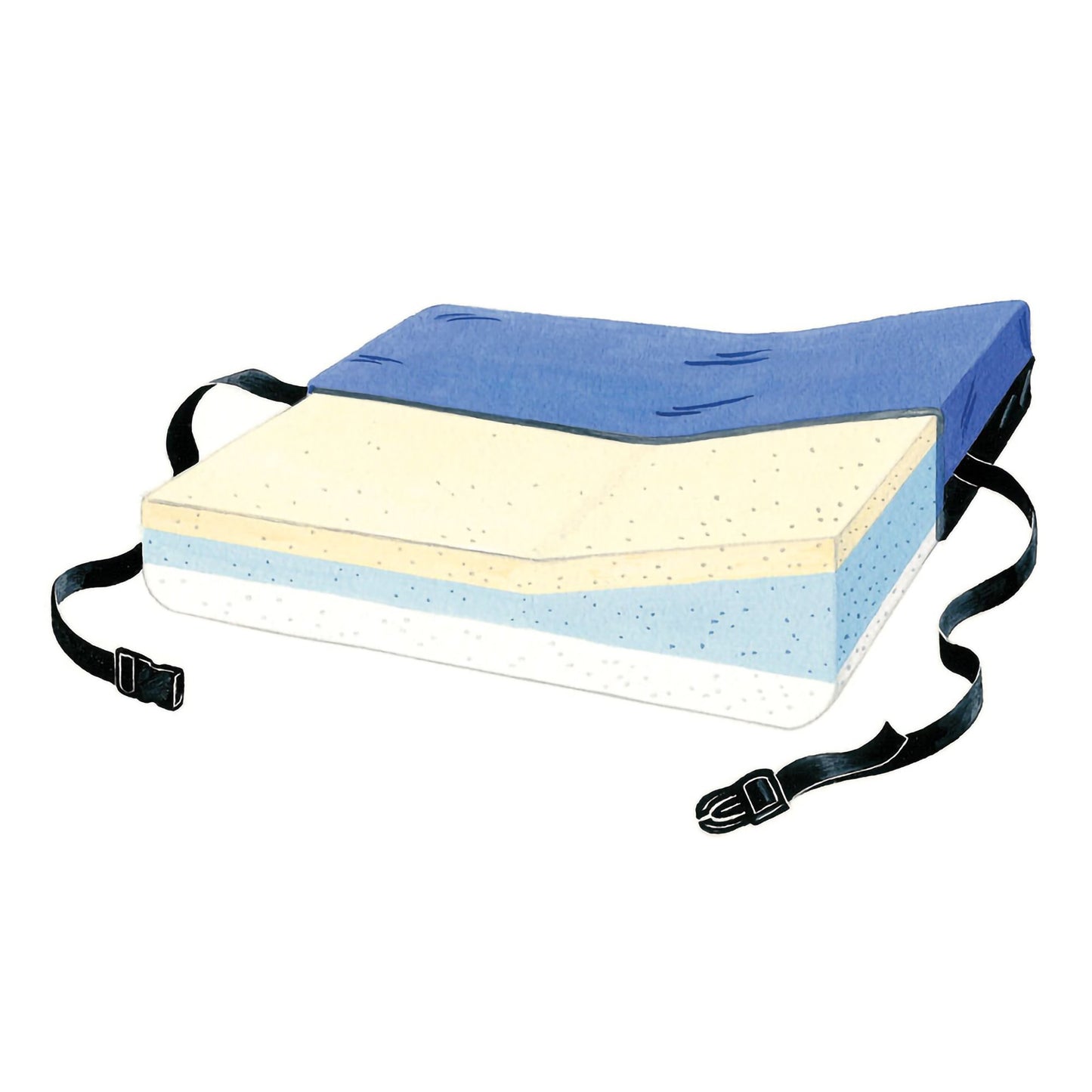 Seat Cushion Skil-Care™ 18 W X 16 L X 5 D Inch Convoluted Foam