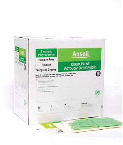 Surgical Glove GAMMEX® Non-Latex PI Ortho Size 7.5 Sterile Polyisoprene Standard Cuff Length Micro-Textured Light Green Chemo Tested