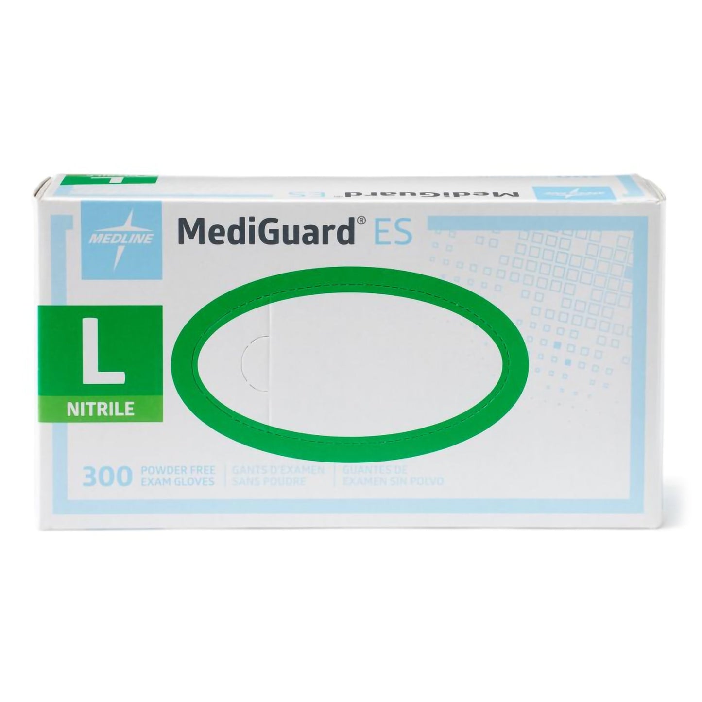 Exam Glove MediGuard® ES Large NonSterile Nitrile Standard Cuff Length Textured Fingertips Blue Not Rated