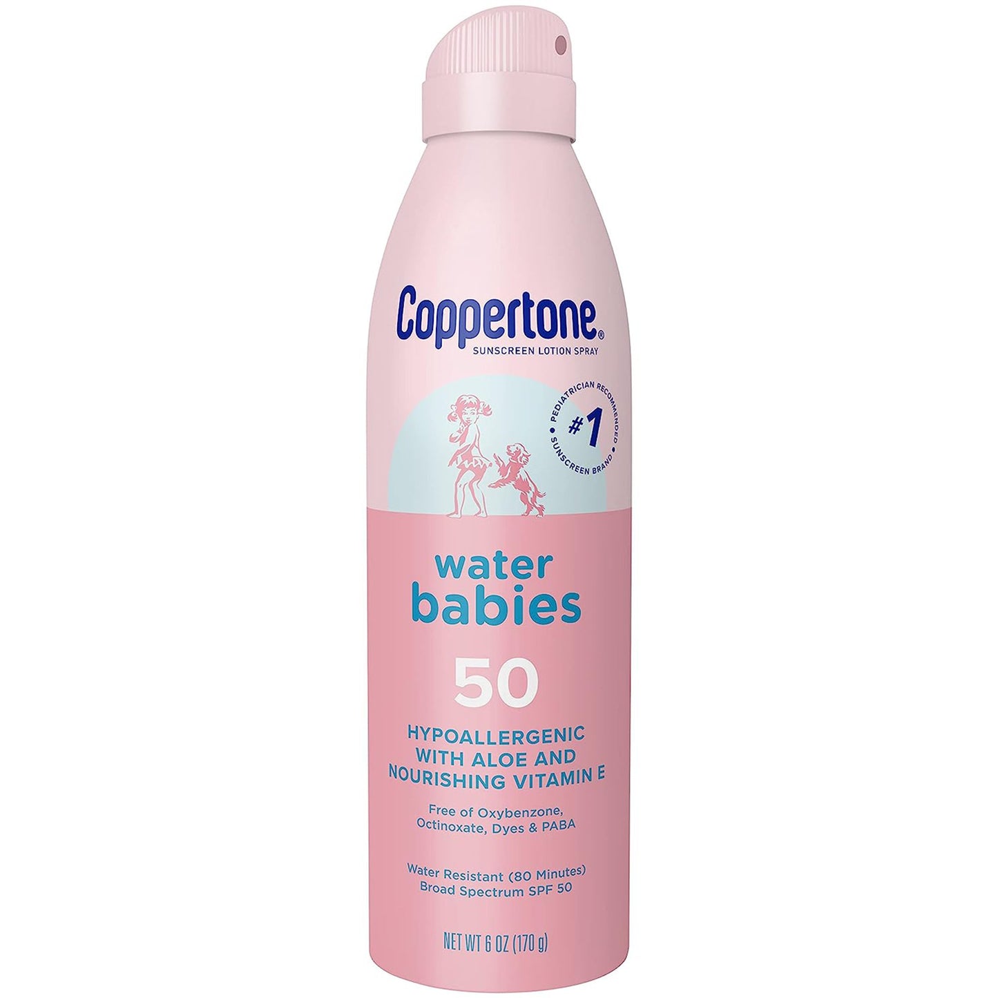 Sunscreen Coppertone® Water Babies SPF 50 Liquid 6 oz. Aerosol Can