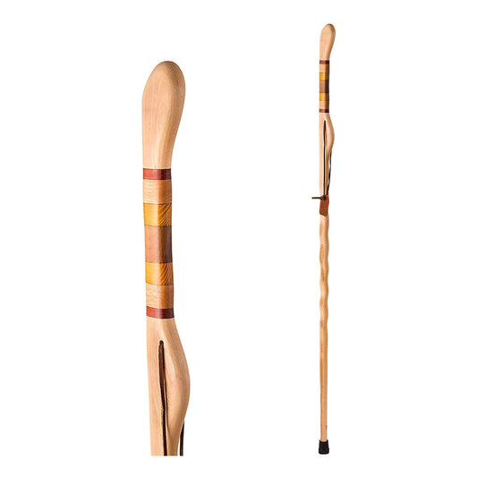 Walking Stick Brazos™ Twisted Safari Wood 58 Inch Height Hickory