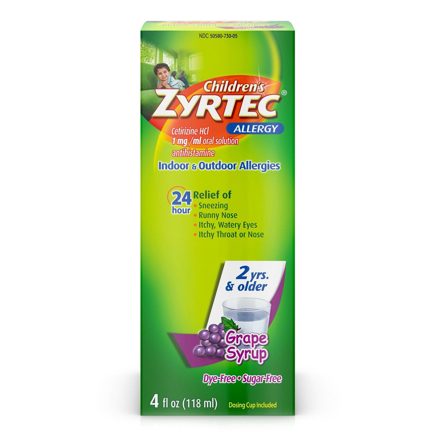 Children's Allergy Relief Zyrtec® 1 mg / 1 mL Strength Solution 4 oz.