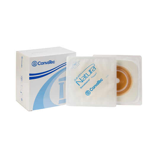 Ostomy Barrier Sur-Fit Natura® Trim to Fit, Standard Wear Stomahesive® Adhesive 45 mm Flange Sur-Fit® Natura® System Hydrocolloid Up to 1 to 1-1/4 Inch Opening 4 X 4 Inch