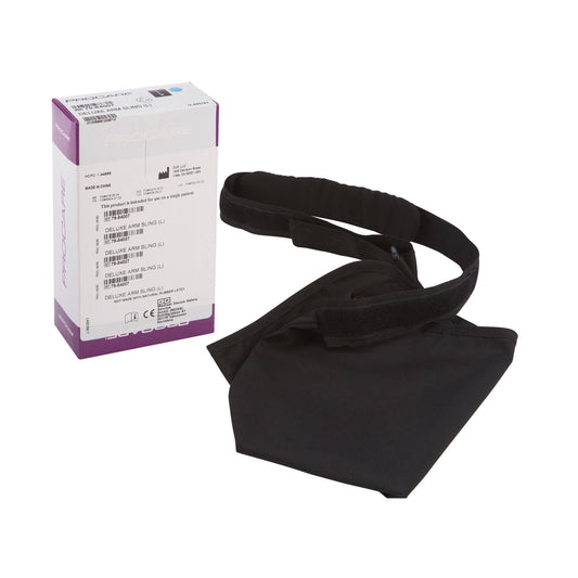 Arm Sling with Shoulder Pad Procare® Deluxe D-Ring / Hook and Loop Strap Closure Large