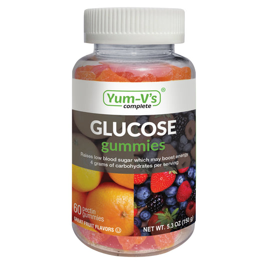 Glucose Supplement YumV's™ 60 per Bottle Gummy Assorted Flavors