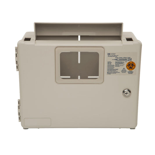 Sharps Container Cabinet / Wall Enclosure Monoject™ ABS Plastic Wall Mount Locking