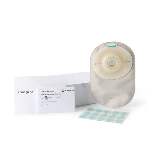 Ostomy Pouch SenSura® Mio Convex One-Piece System 8-1/4 Inch Length, Maxi Soft Convex, Pre-Cut 1 Inch Stoma Closed End