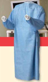 Non-Reinforced Surgical Gown with Towel Astound® 3X-Large / X-Long Blue Sterile AAMI Level 3 Disposable