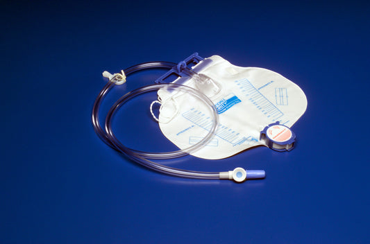 Urinary Drain Bag Dover™ Anti-Reflux Valve / Splashguard II® Drain Spout Sterile 2,000 mL Vinyl