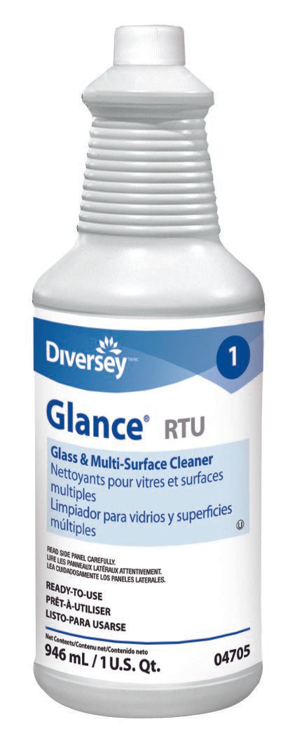 Glass / Surface Cleaner Diversey™ Glance® Ammoniated Trigger Spray Liquid 32 oz. Bottle Ammonia Scent NonSterile