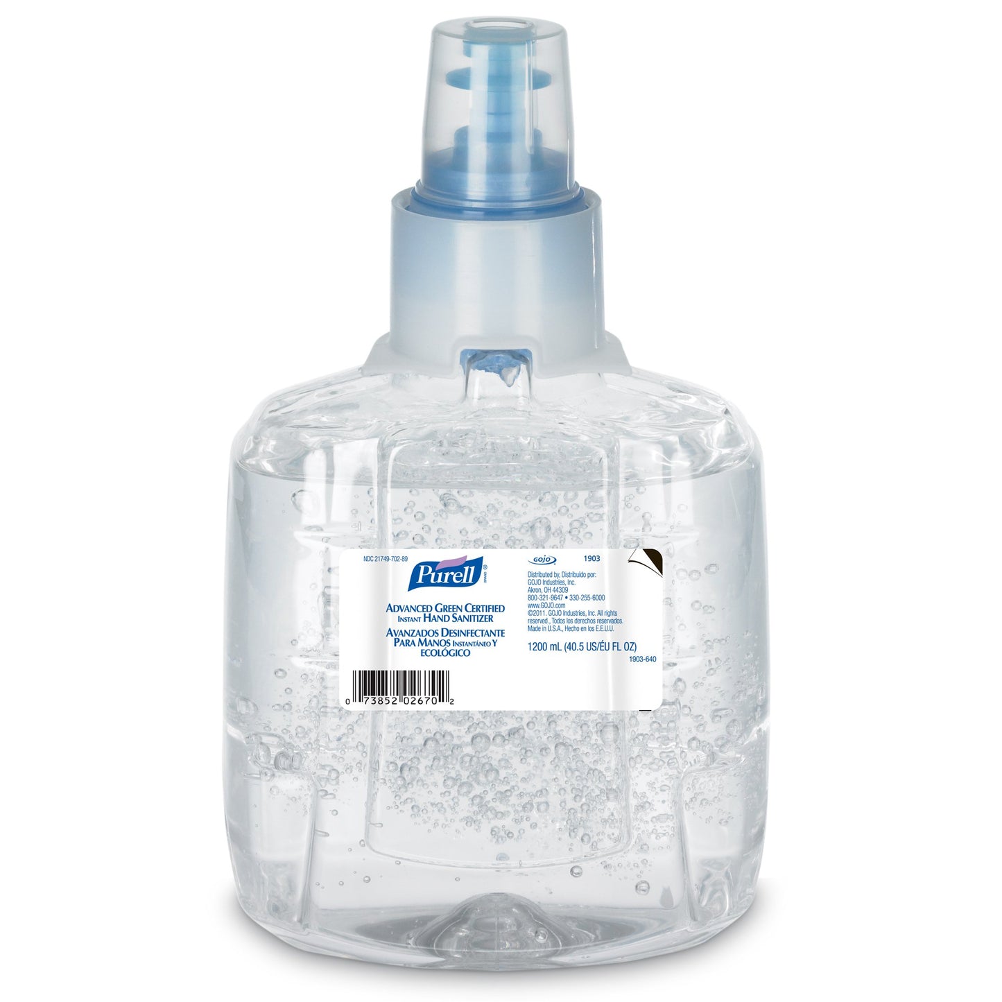 Hand Sanitizer Purell® Advanced 1,200 mL Ethyl Alcohol Gel Dispenser Refill Bottle