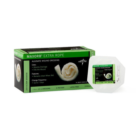 Alginate Dressing Maxorb® Extra 12 Inch Length Rope