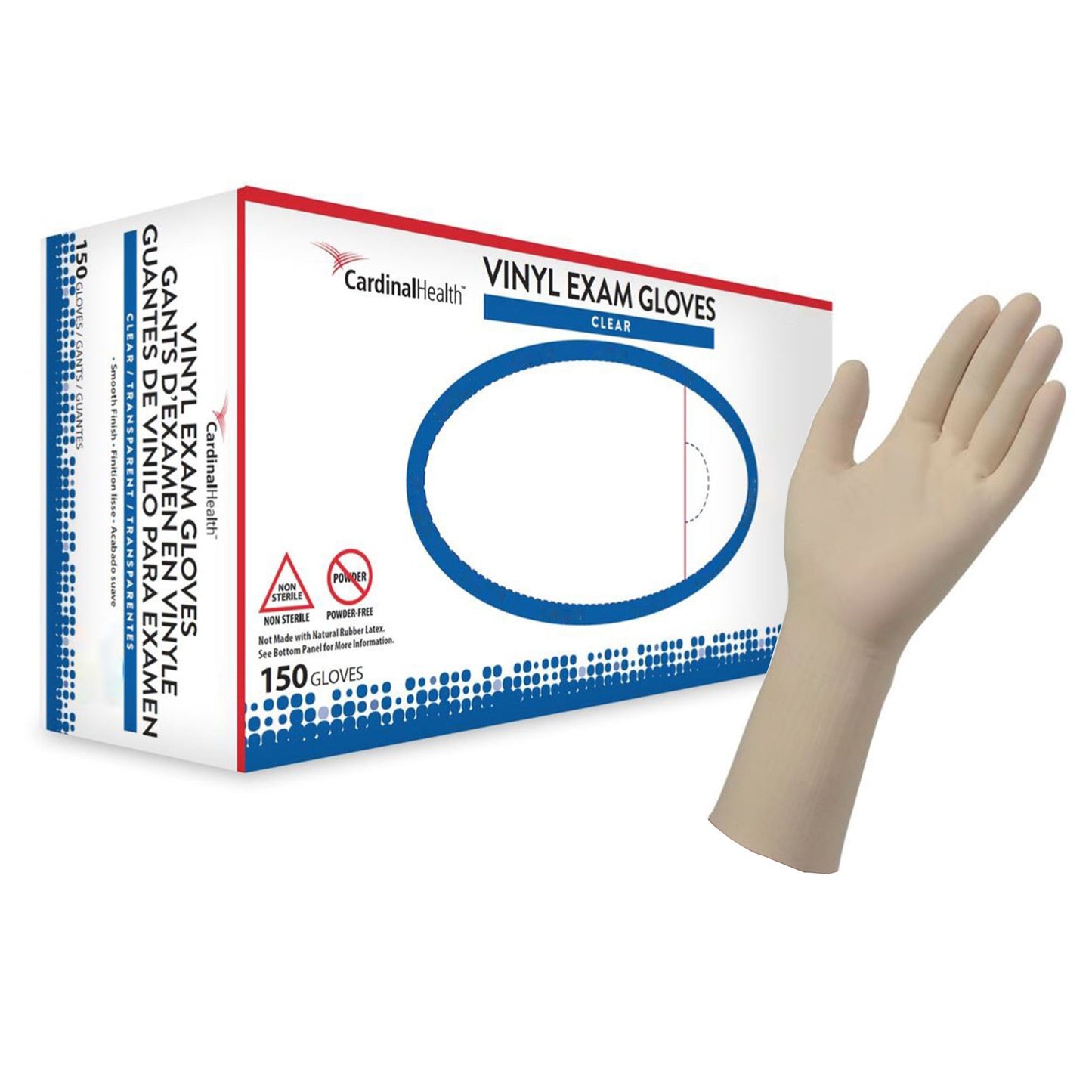 Exam Glove ESTEEM™ Large NonSterile Vinyl Standard Cuff Length Smooth Clear Not Rated
