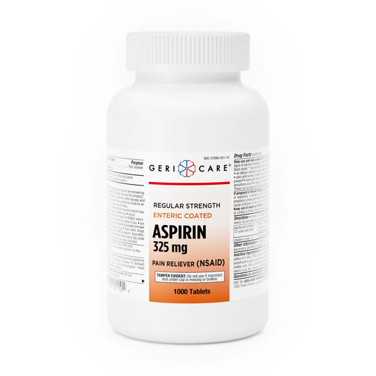 Pain Relief Geri-Care® 325 mg Strength Aspirin Tablet 1,000 per Bottle