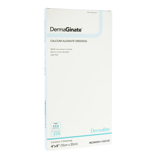 Alginate Dressing DermaGinate® 4 X 8 Inch Rectangle