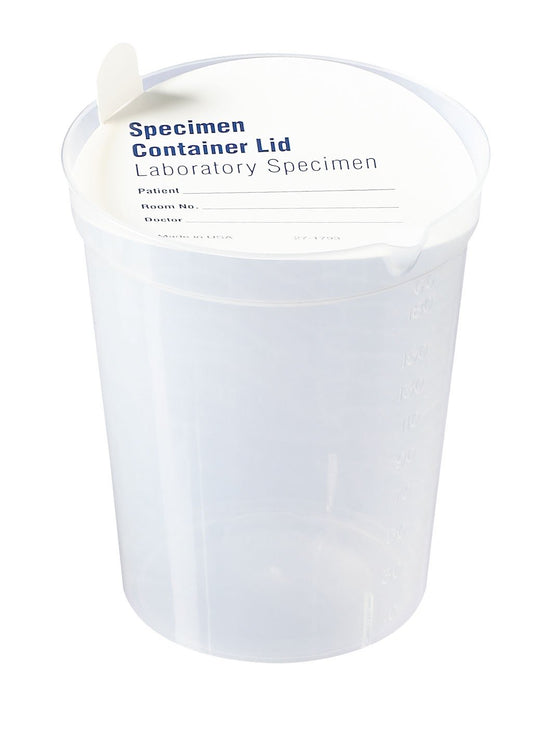Specimen Container with Pour Spout 180 mL (6 oz.) Without Closure Unprinted NonSterile