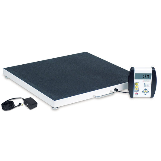 Bariatric Floor Scale Detecto® LCD Display 800 lbs. / 363 kg Capacity Black AC Adapter / Battery Operated