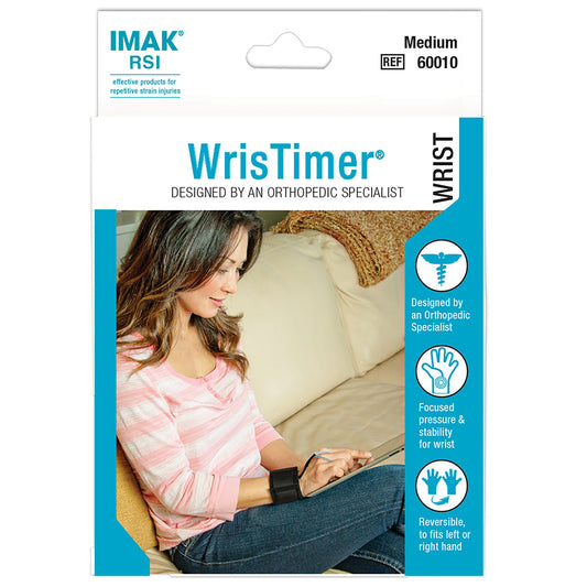 Wrist Support IMAK® RSI WrisTimer® Daytime Elastic Left or Right Hand Black Small