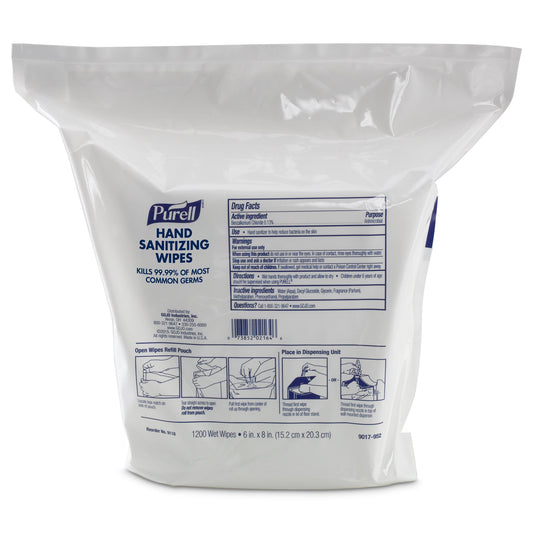 Hand Sanitizing Wipe Purell® 1,200 Count BZK (Benzalkonium Chloride) Wipe Refill Pouch