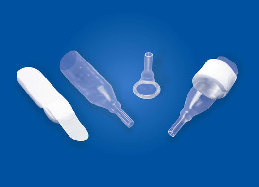 Male External Catheter Natural® Non-Adhesive Reusable Strap Silicone Medium