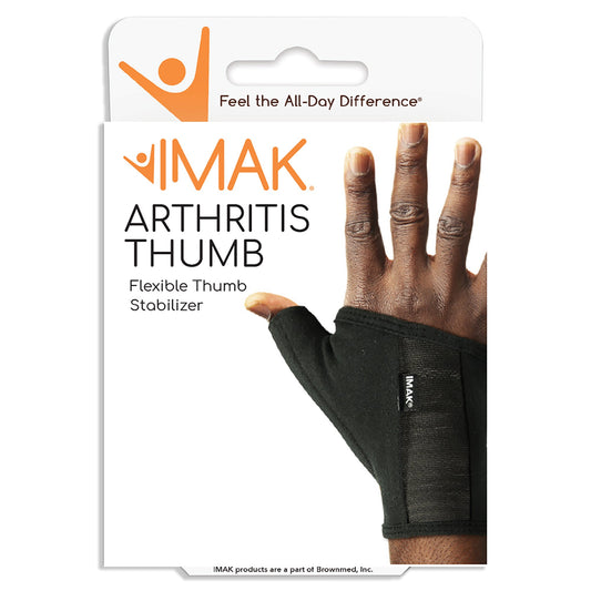 Arthritis Glove IMAK® Compression Arthritis Thumb Open Finger Small Wrist Length Hand Specific Pair