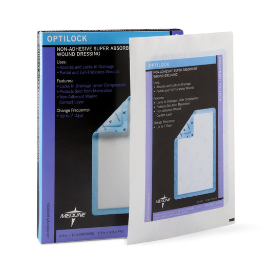 Super Absorbent Dressing OptiLock® 6-1/2 X 10 Inch Rectangle