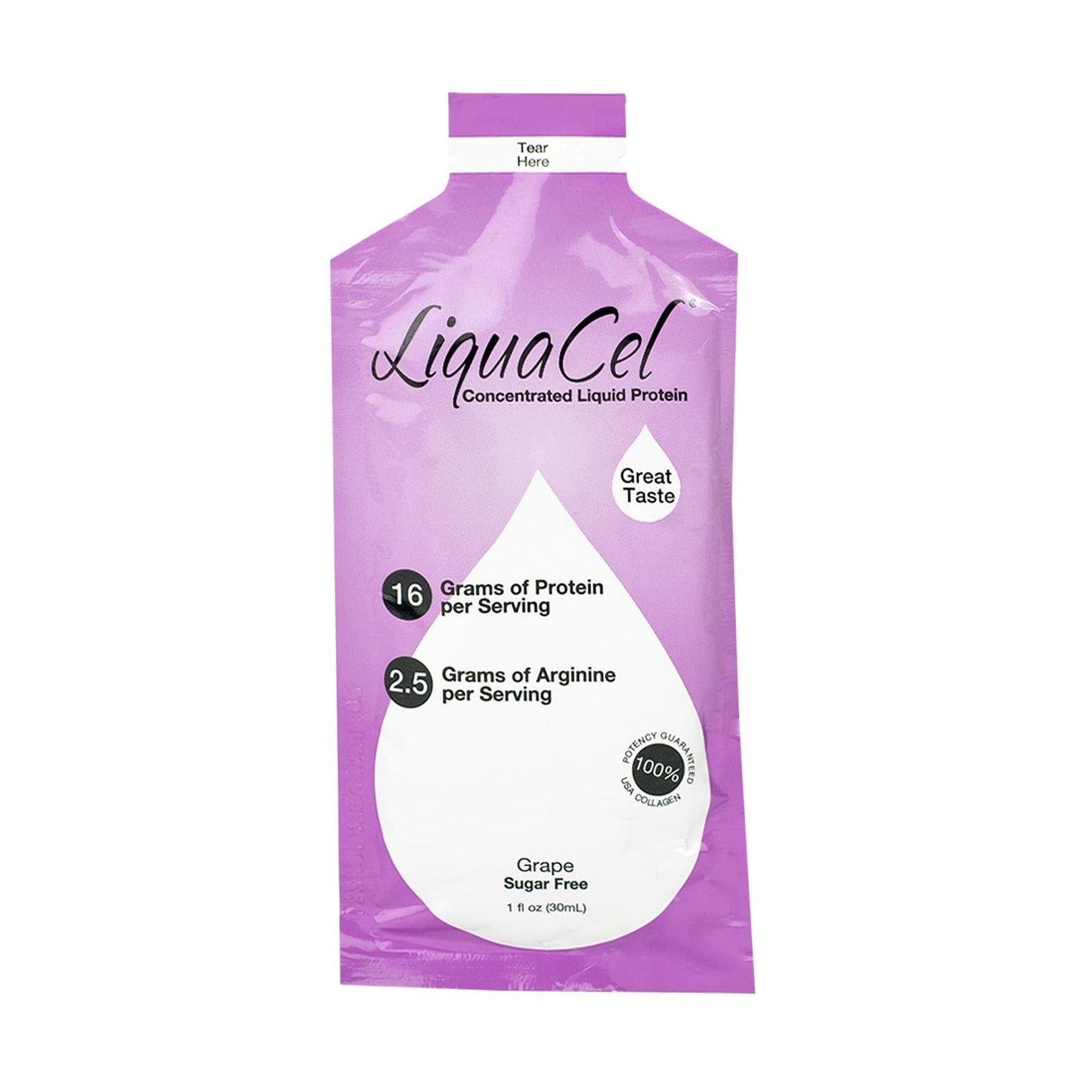 Oral Supplement LiquaCel® Grape Flavor Liquid 1 oz. Individual Packet
