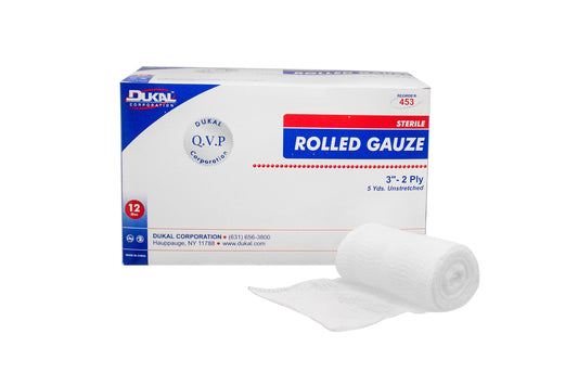 Conforming Bandage Dukal™ 3 Inch X 5 Yard 2-Ply Sterile 1 per Pack
