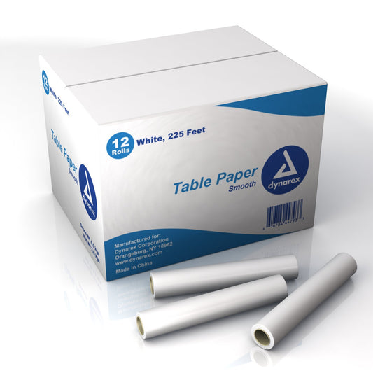 Table Paper Dynarex® 14 Inch Width 225 Foot Length White Smooth