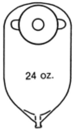 Urostomy Pouch Nu-Hope™ One-Piece System 11 Inch Length Round, Flat, Pre-Cut 1 Inch Stoma