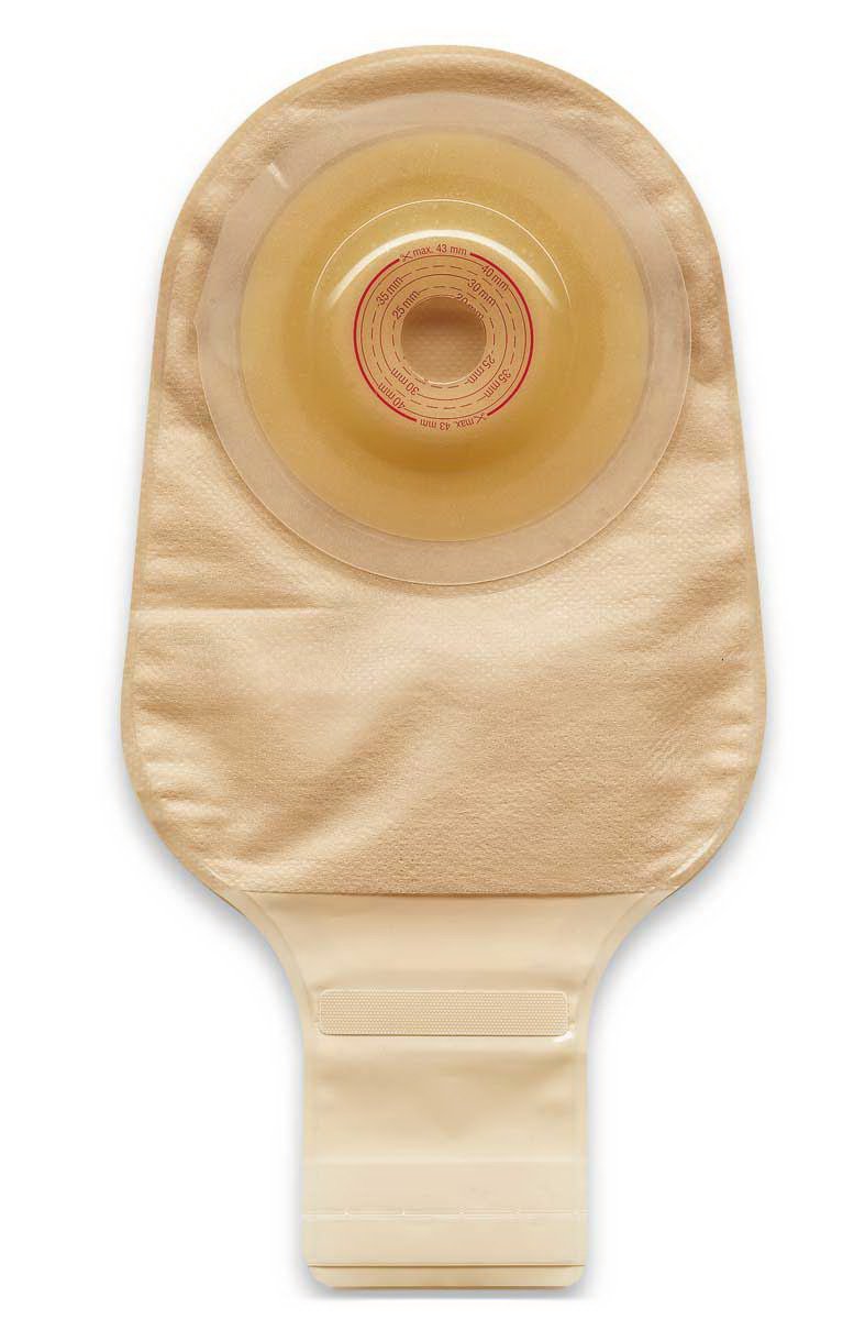 Ostomy Pouch Esteem® + Flex One-Piece System Convex V2, Pre-Cut 1 Inch Stoma Drainable