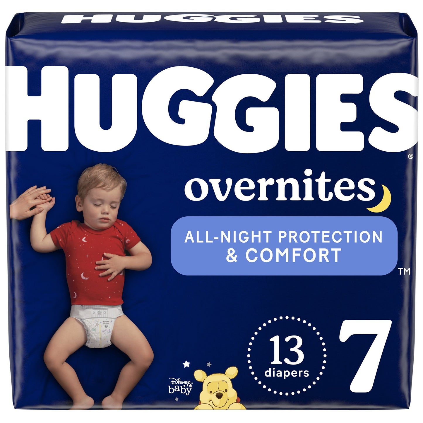 Unisex Baby Diaper Huggies® Overnites Size 7 Disposable Heavy Absorbency