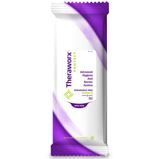 Personal Hygiene Barrier Wipe Theraworx® Protect Advanced Hygiene Barrier System Soft Pack Unscented 2 Count