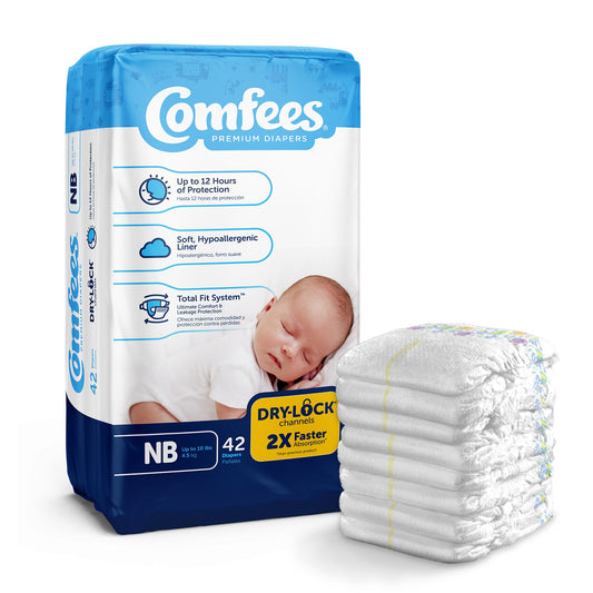 Unisex Baby Diaper Comfees® Newborn Disposable Moderate Absorbency