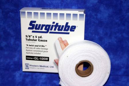 Tubular Retainer Dressing Surgitube® Cotton 5/8 Inch X 5 Yard Size 1 White Small Finger / Toe NonSterile