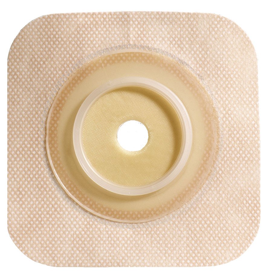 Ostomy Barrier Sur-Fit Natura® Trim to Fit, Standard Wear Stomahesive® Without Tape 100 mm Flange Sur-Fit® Natura® System Hydrocolloid 2-5/8 to 3-1/2 Inch Opening 6 X 6 Inch