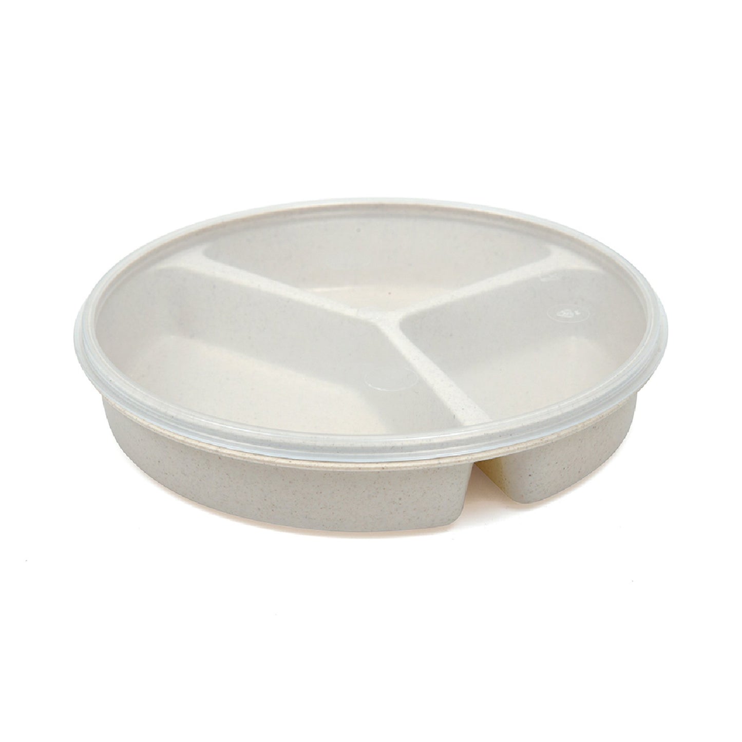 Partitioned Scoop Dish Maddak Sandstone Reusable Plastic 8-1/4 Inch Diameter