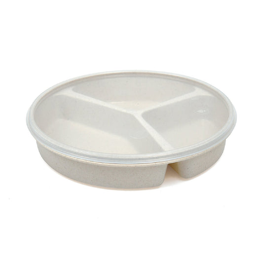 Partitioned Scoop Dish Maddak Sandstone Reusable Plastic 8-1/4 Inch Diameter