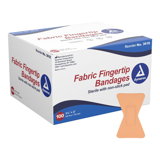 Adhesive Strip Dynarex® Fabric White 1-3/4 X 3 Inch Sterile