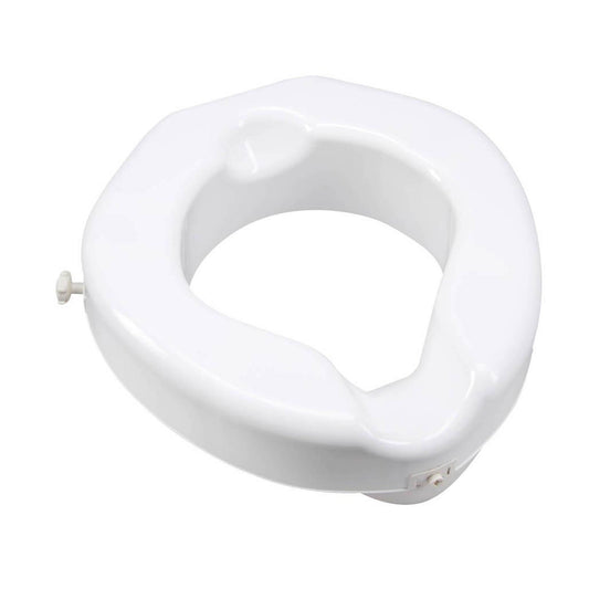 Bariatric Raised Toilet Seat Carex® Safe Lock 4-1/4 Inch Height Standard / Elongated 500 lbs. Weight Capacity