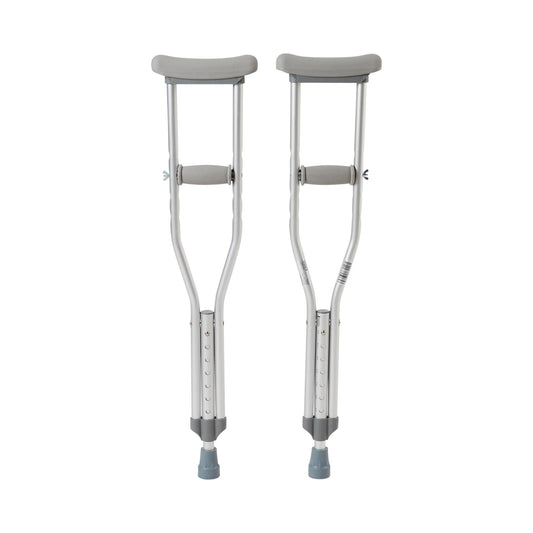 Underarm Crutches McKesson Pediatric 4 Foot to 4 Foot 6 Inch User Height Aluminum Frame 175 lbs. Weight Capacity