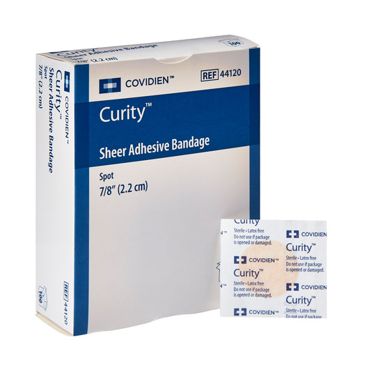 Adhesive Spot Bandage Curity™ Plastic Sheer 7/8 Inch Diameter Sterile