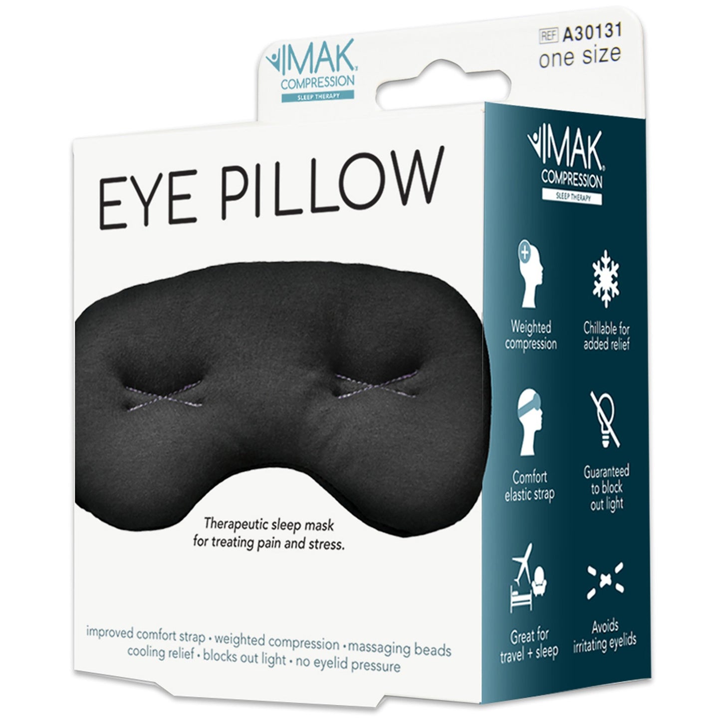 Cold Therapy Mask IMAK® Eye Pillow Eye One Size Fits Most Cotton / Elastic / ergoBeads Reusable