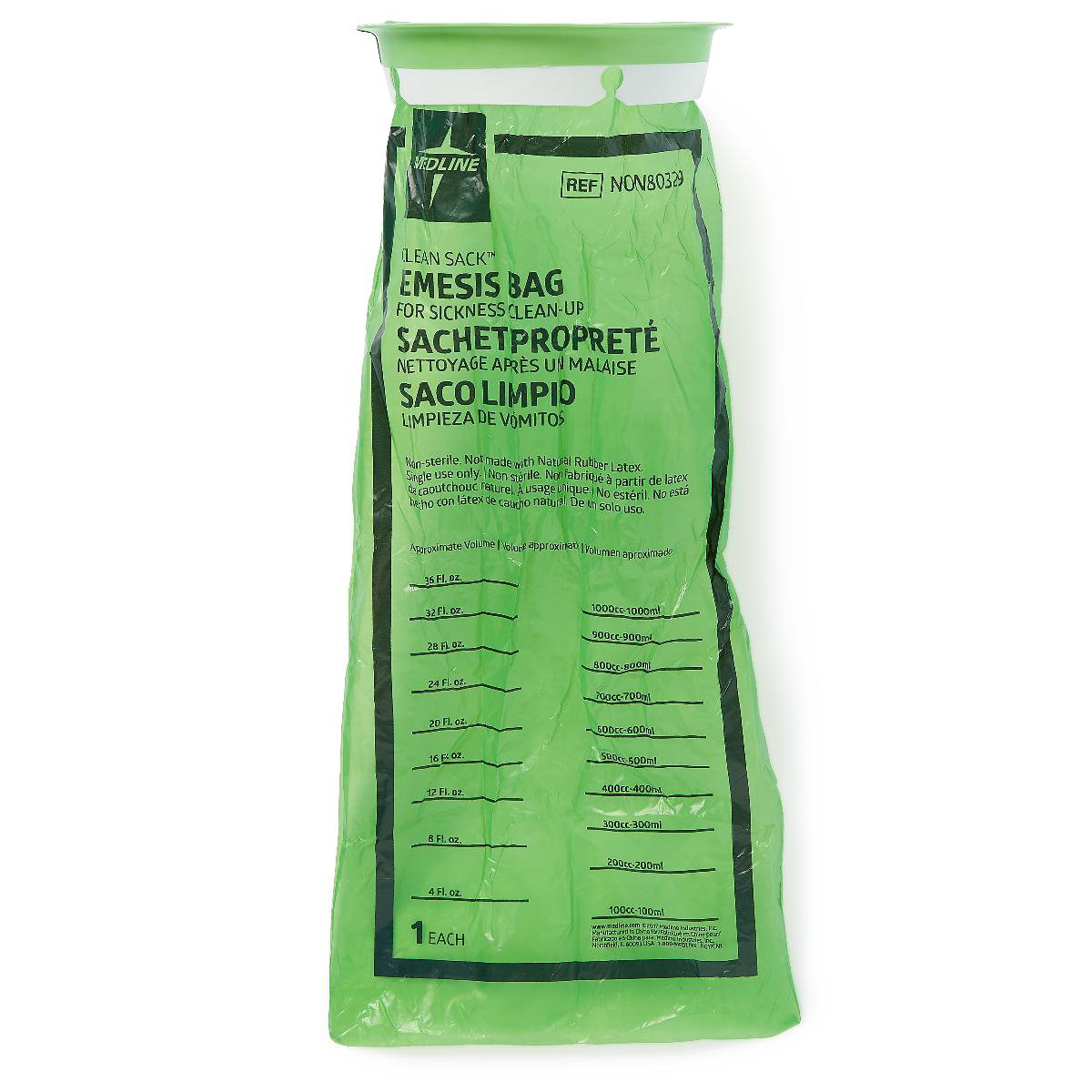 Emesis Bag Clean Sack™ 36 oz. Green