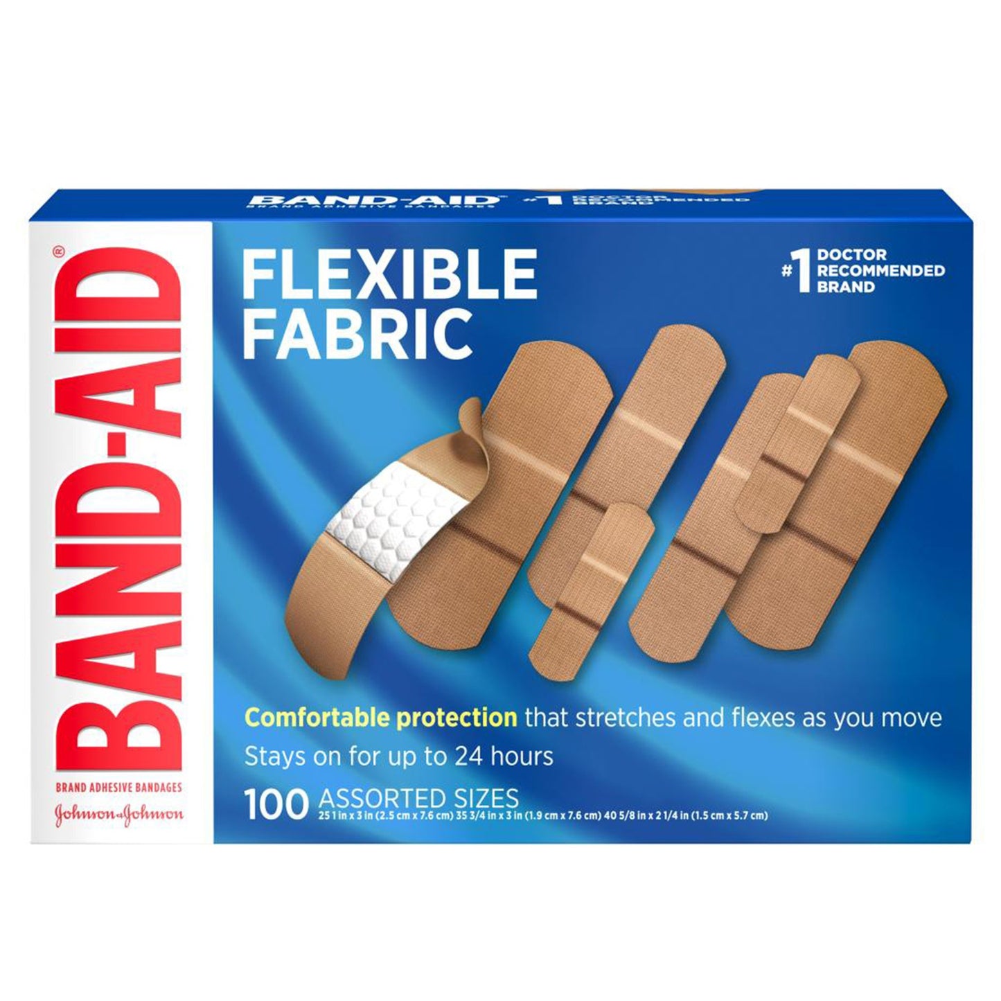 Adhesive Strip Band-Aid® Flexible Fabric Fabric Tan 1 X 3 Inch / 3/4 X 3 Inch / 5/8 X 2-1/4 Inch Sterile