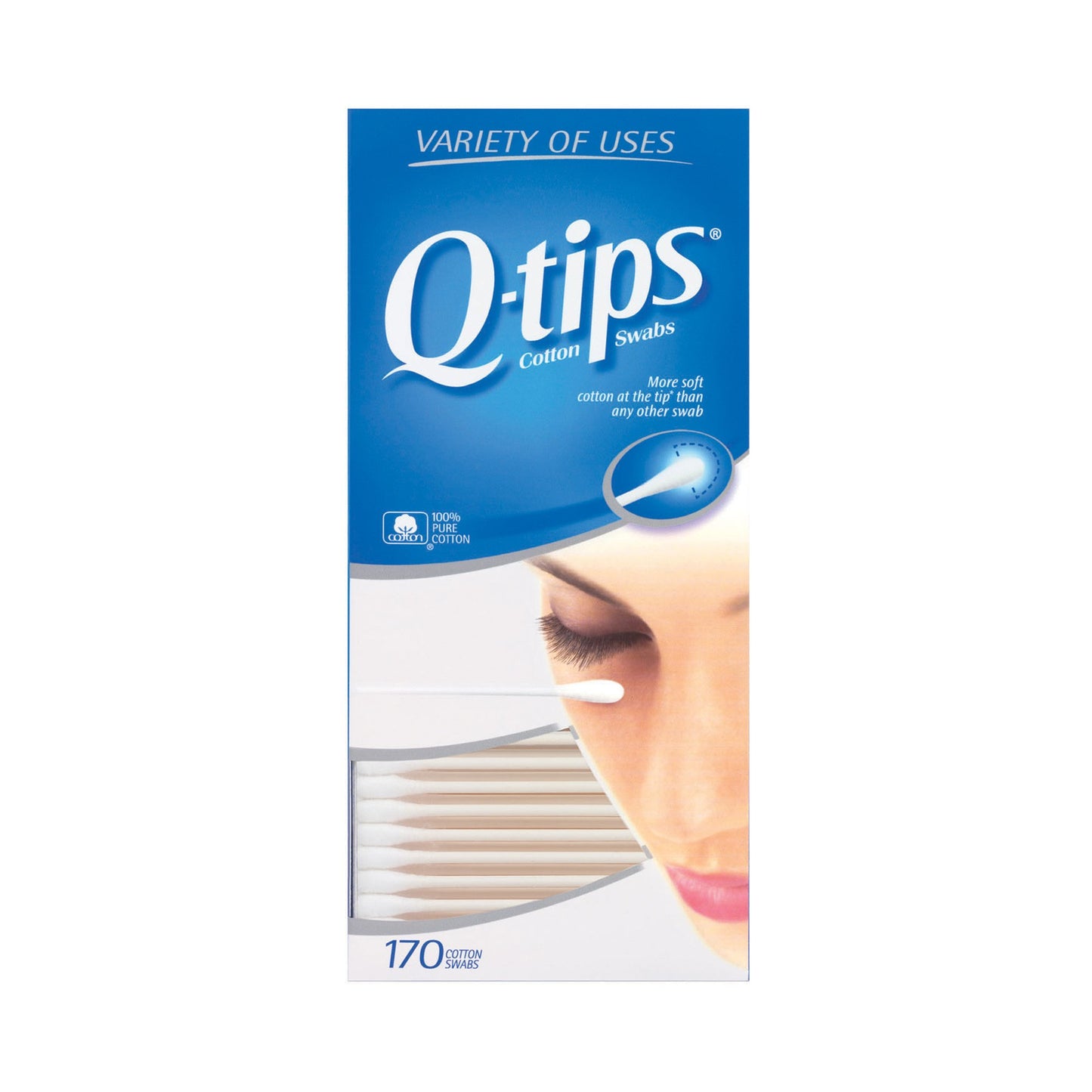 Swabstick Q-Tip® Cotton Tip Cotton Shaft 3 Inch NonSterile 170 per Pack