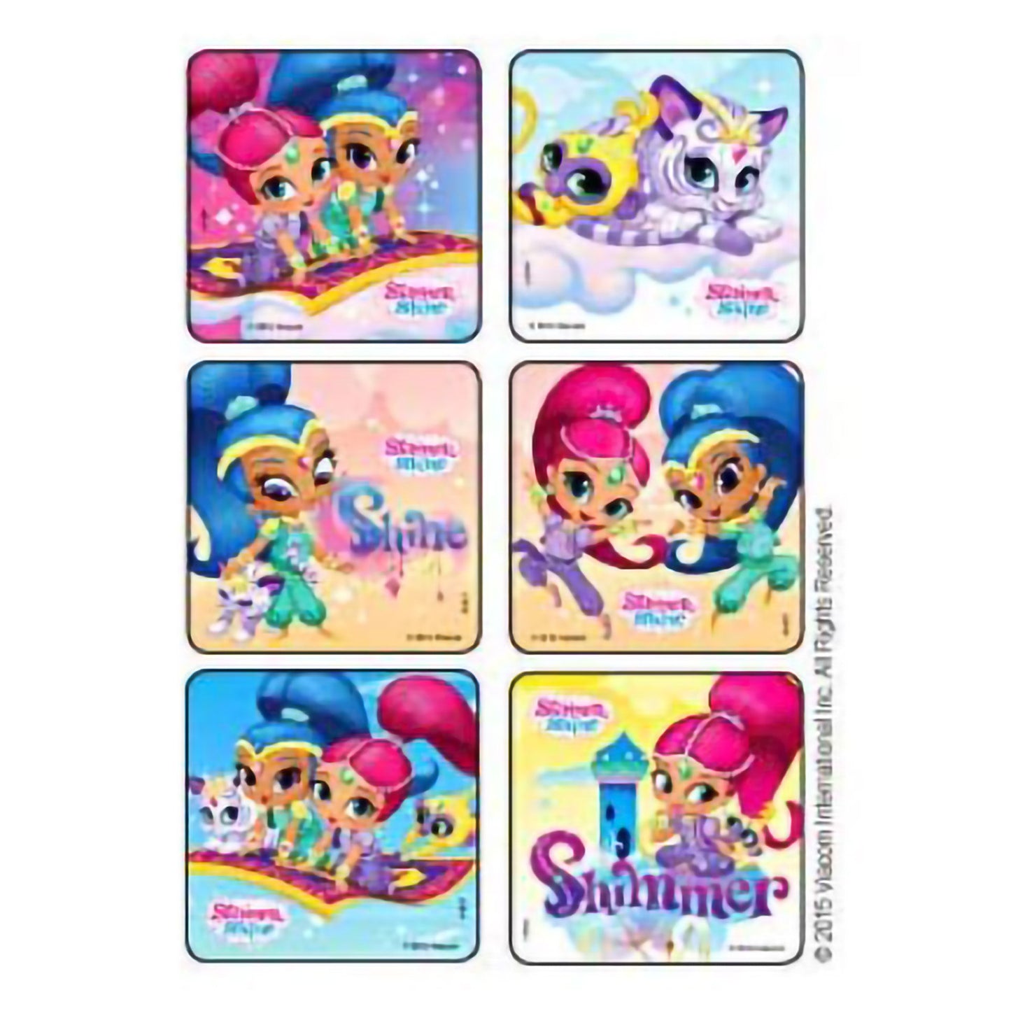Kids Love Stickers® 75 per Pack Shimmer Shine Sticker 2-1/2 Inch