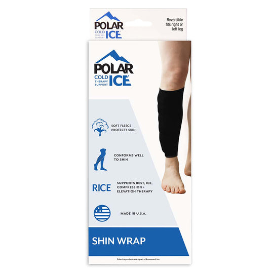 Cold Pack with Wrap Polar Ice® Shin One Size Fits Most 1 X 5 X 12 Inch Neoprene / Water Reusable