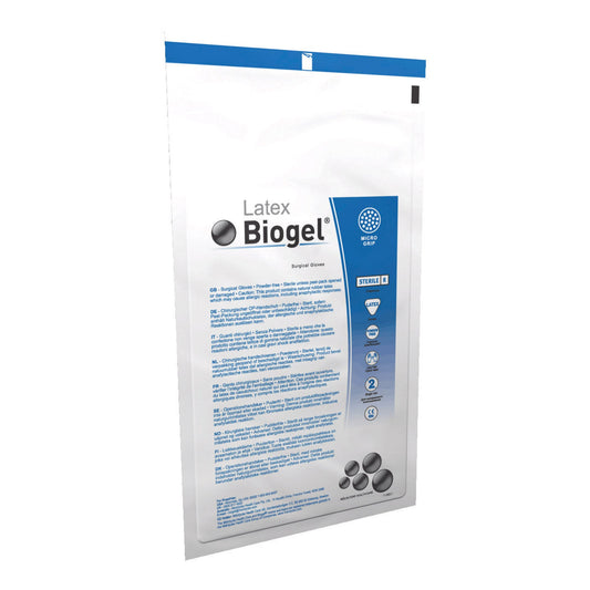 Surgical Glove Biogel® M Size 8 Sterile Latex Standard Cuff Length Micro-Textured Straw Not Chemo Approved