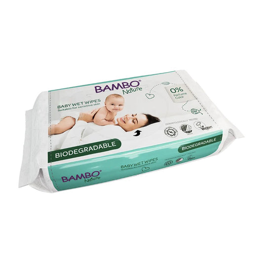 Baby Wipe Bambo® Nature Soft Pack Unscented 64 Count